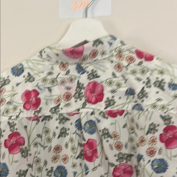 Talbots Red and Blue Casual Button Down Shirt - Picture 11 of 14